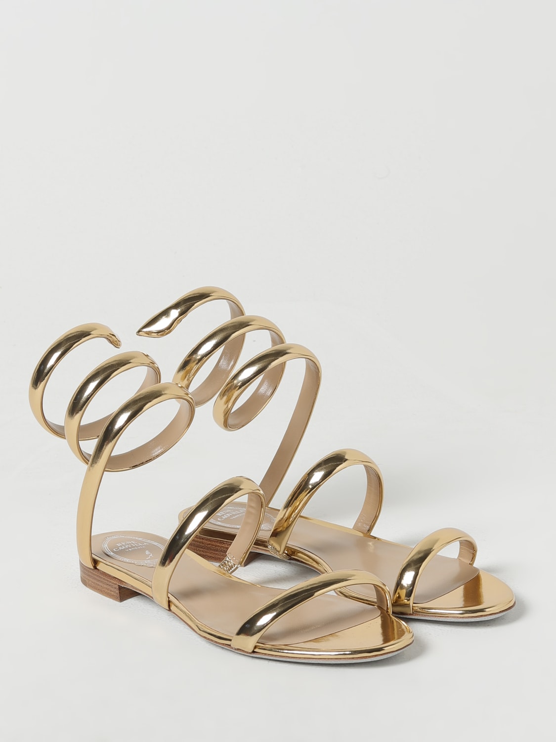 RENE CAOVILLA FLAT SANDALS: Shoes woman Rene Caovilla, Gold - Img 2