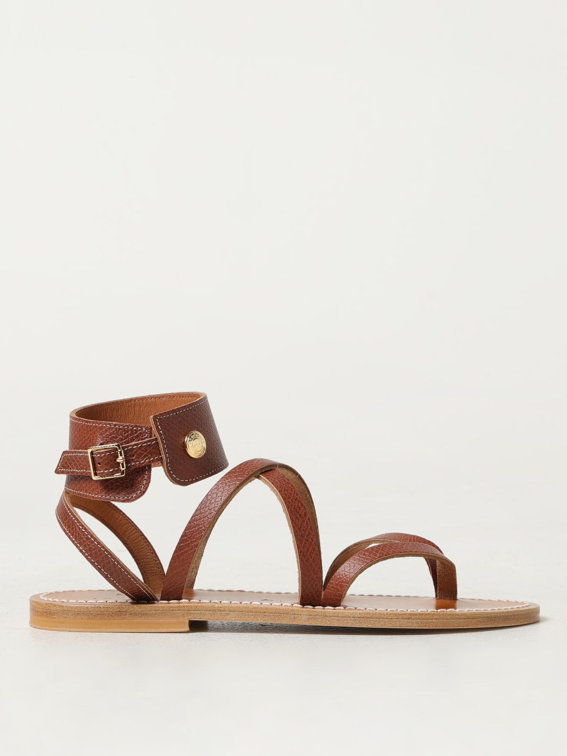 LONGCHAMP FLAT SANDALS: Shoes woman Longchamp, Brown - Img 1