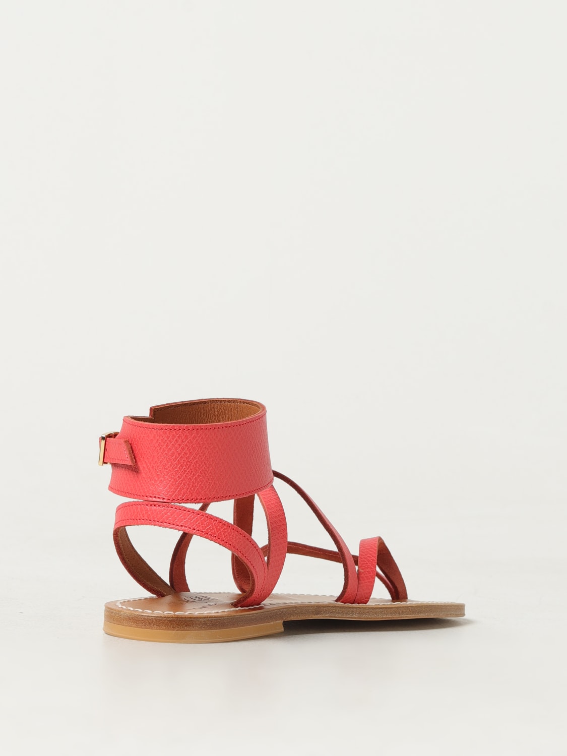 LONGCHAMP FLAT SANDALS: Shoes woman Longchamp, Strawberry - Img 3