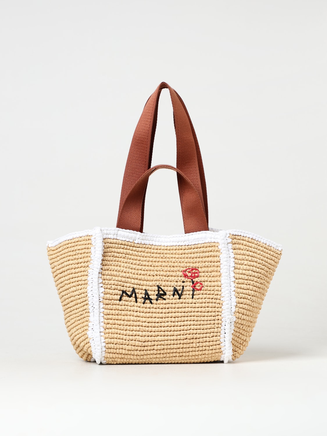 Outlet de Marni Bolso de hombro mujer Natural Bolso De Mano Marni SHMP0121L0P6769 en linea en GIGLIO.COM