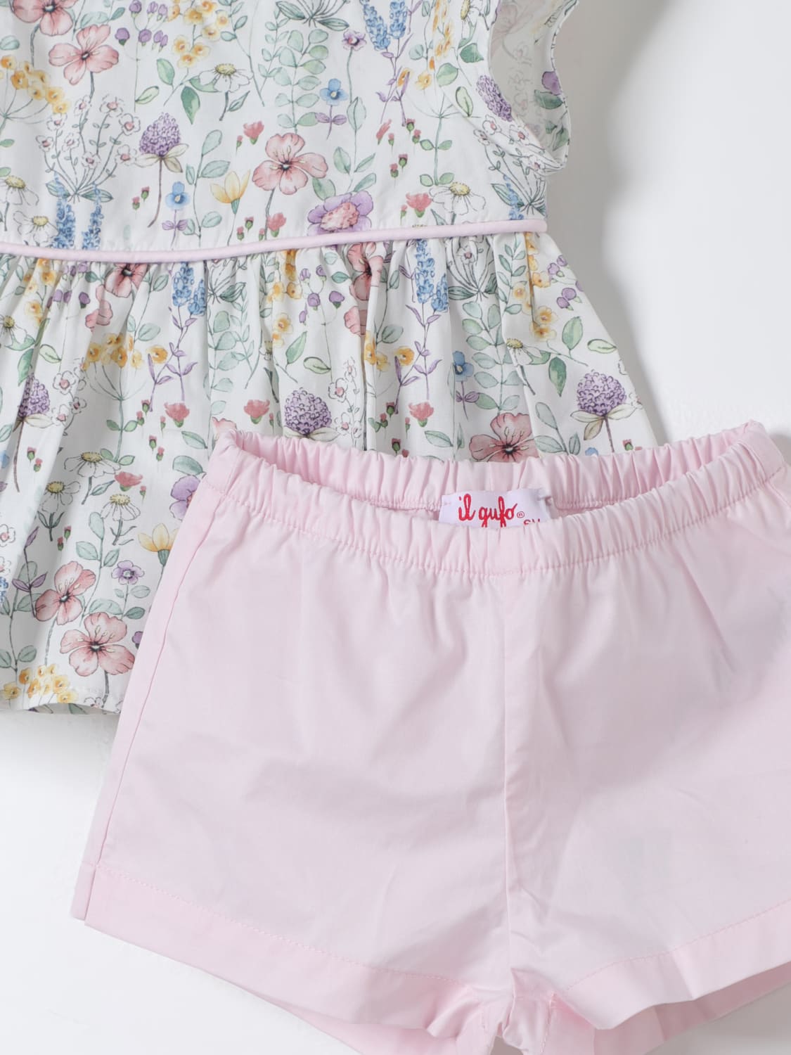 IL GUFO COMPLETO: Completo top + pantaloncino Il Gufo, Rosa - Img 3