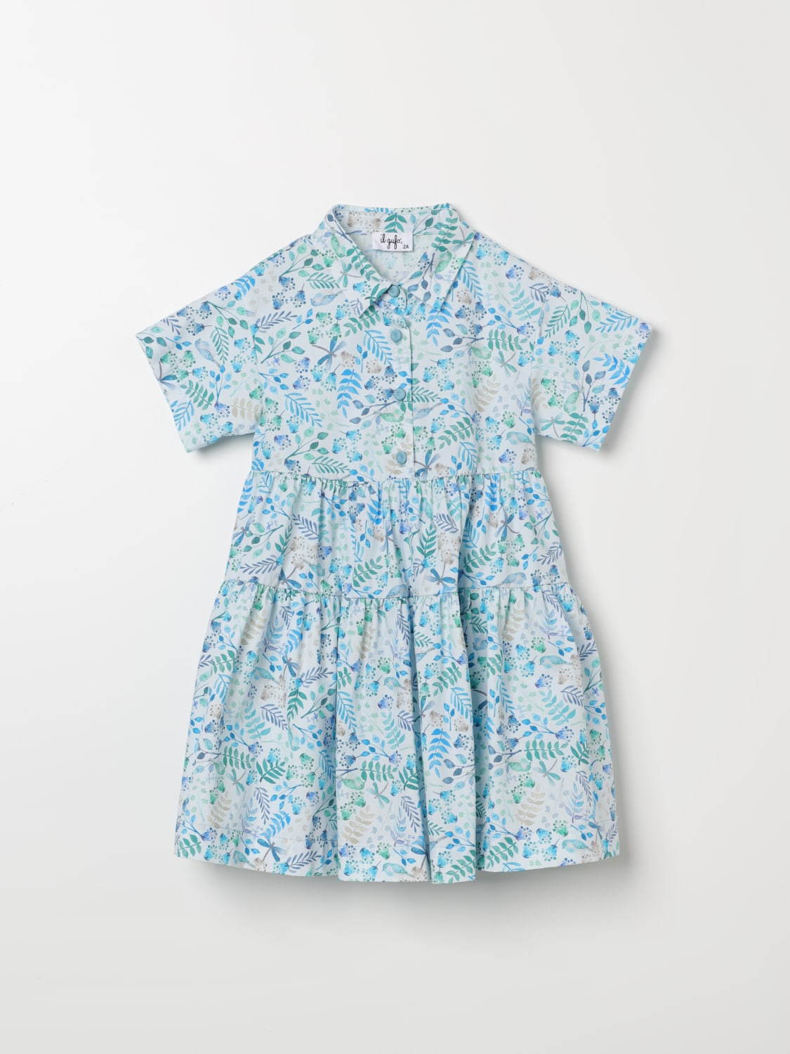 IL GUFO DRESS: Dress kids Il Gufo, Gnawed Blue - Img 1