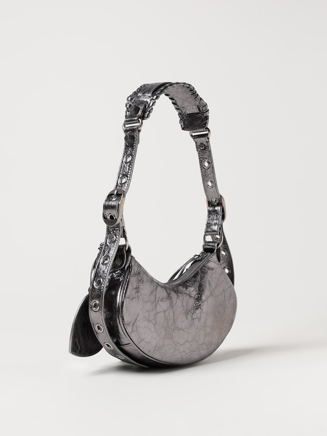 BALENCIAGA: Shoulder bag woman - Silver | Balenciaga