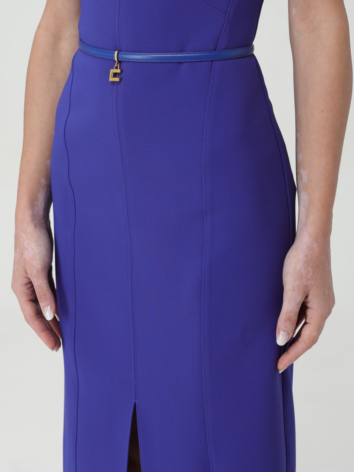 ELISABETTA FRANCHI DRESS: Dress woman Elisabetta Franchi, Indigo - Img 3