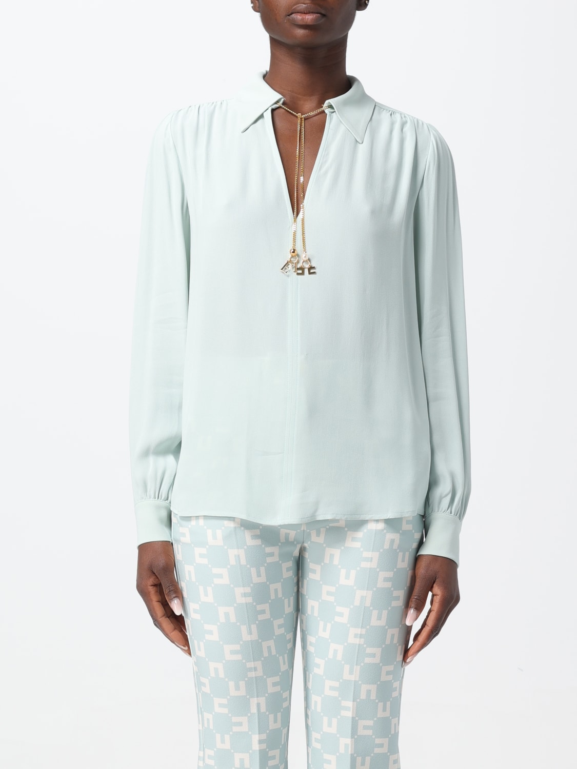 ELISABETTA FRANCHI TOP: Shirt woman Elisabetta Franchi, Water - Img 1