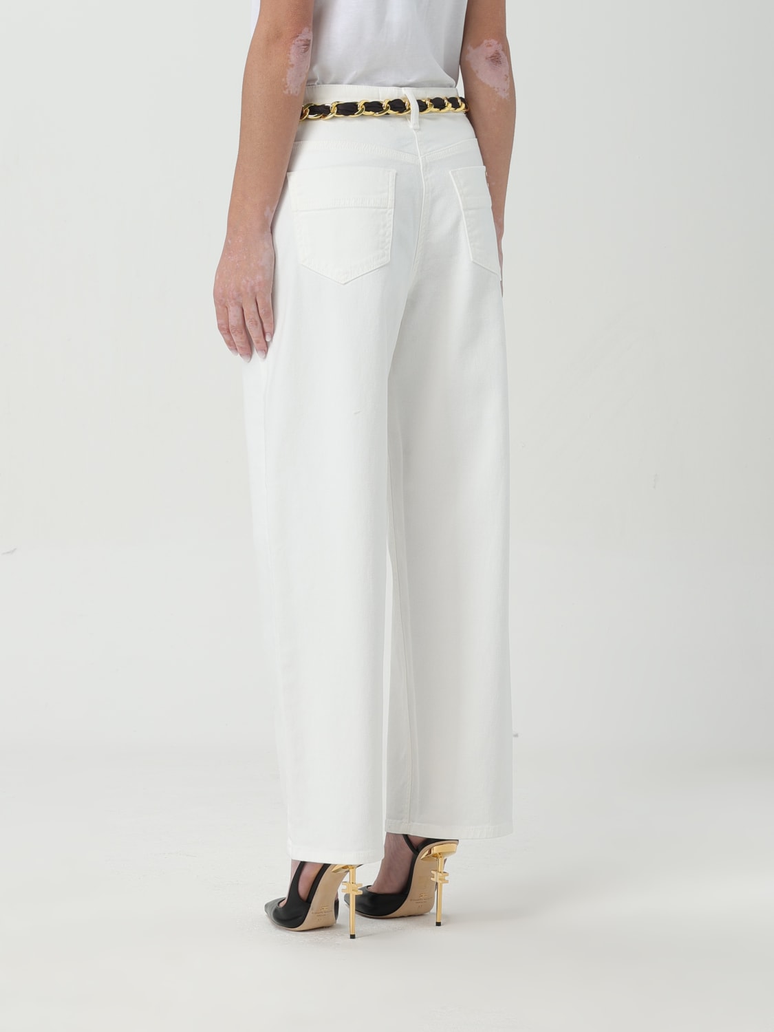 ELISABETTA FRANCHI PANTS: Pants woman Elisabetta Franchi, White - Img 2