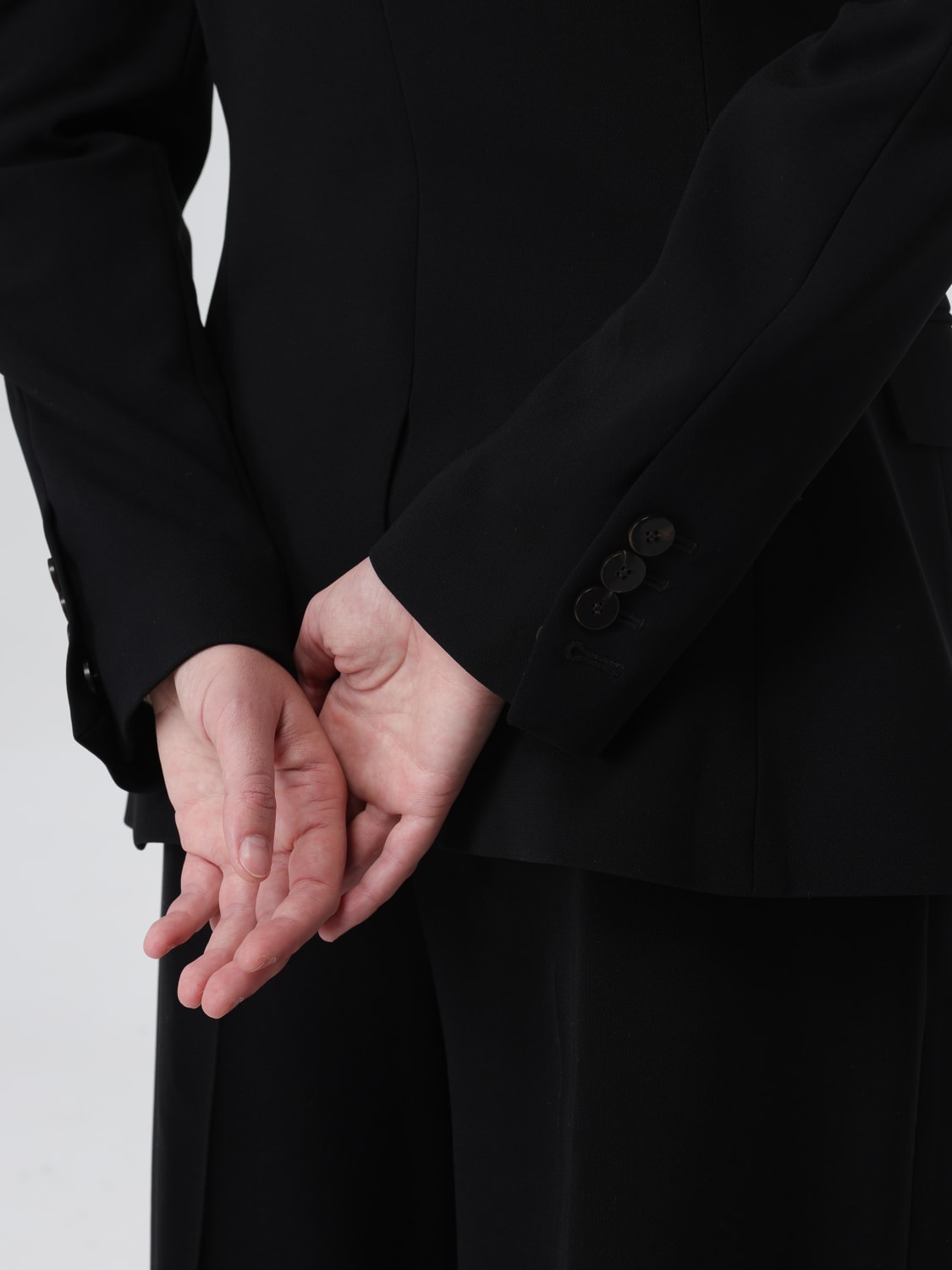 アウターその他 THEORY Woman Blazer Black J0709113 001 Black Admiral Crepe Staple Blazer | Theory