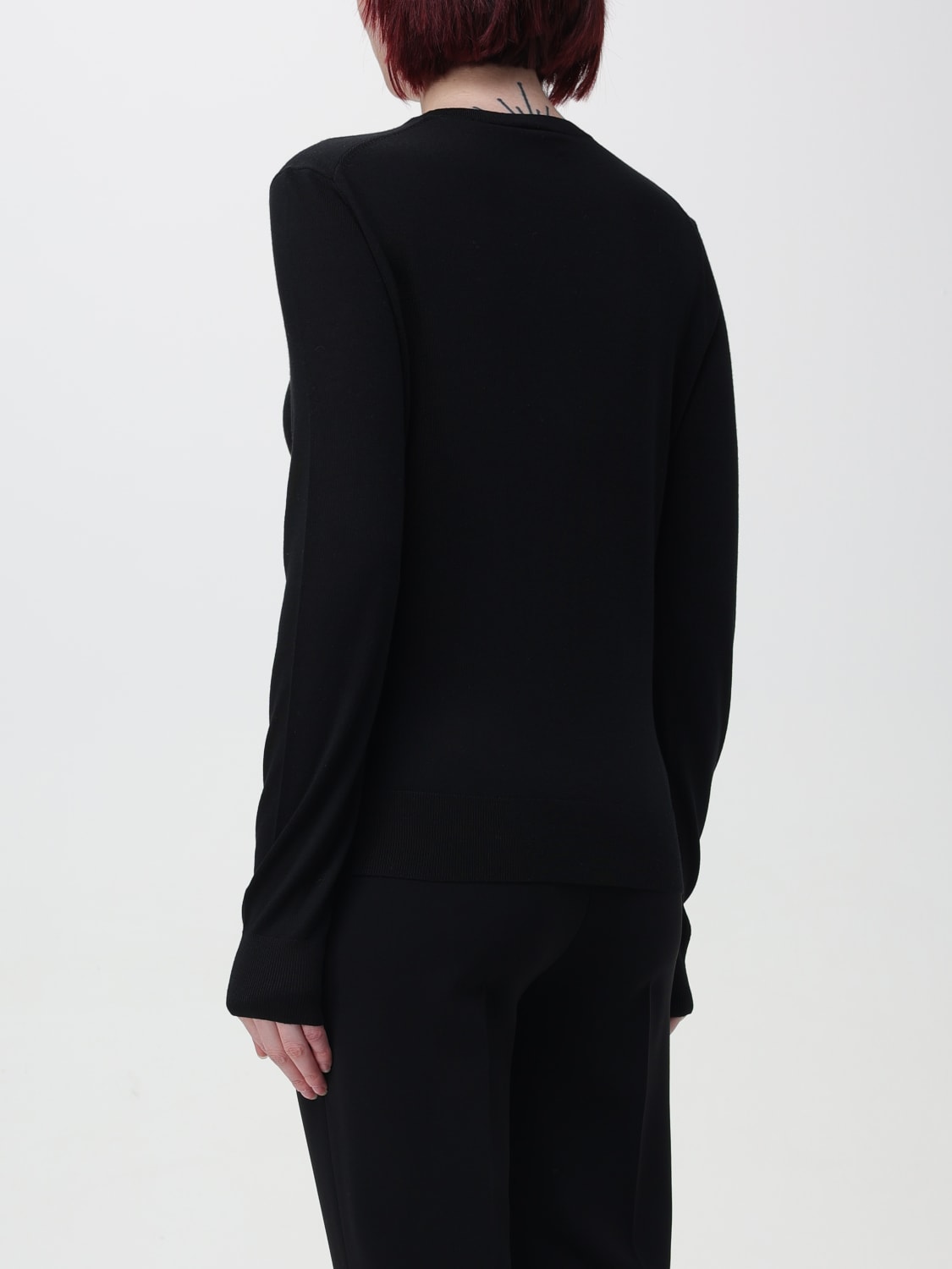 THEORY MAGLIA: Maglia basic Theory in misto lana , Nero - Img 2