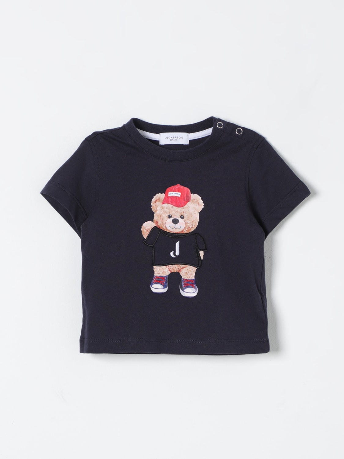 JECKERSON T-SHIRT: T-shirt con stampa bear Jeckerson, Blue - Img 1