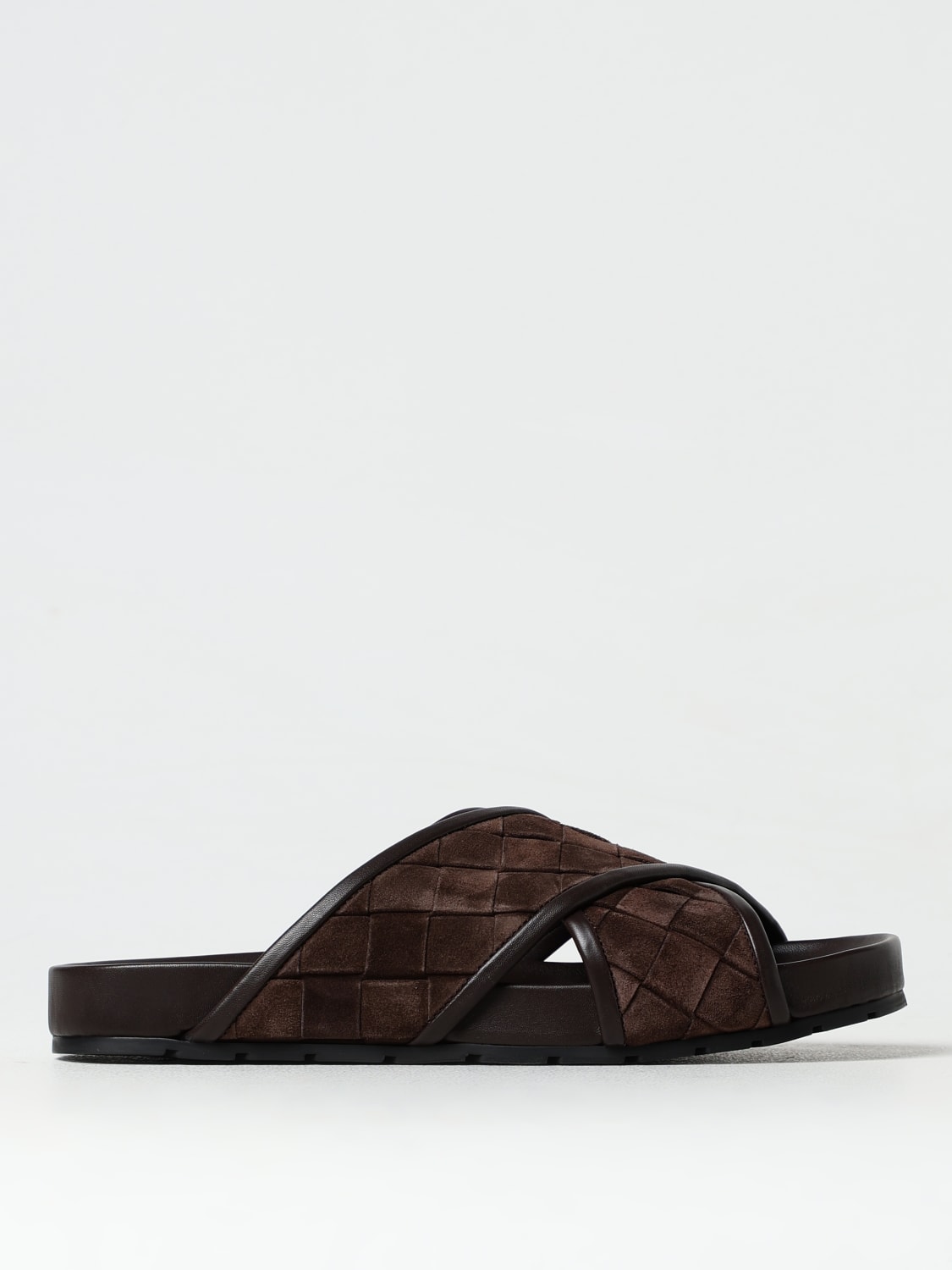 BOTTEGA VENETA SANDALIAS: Zapatos hombre Bottega Veneta, Marrón Oscuro - Img 1