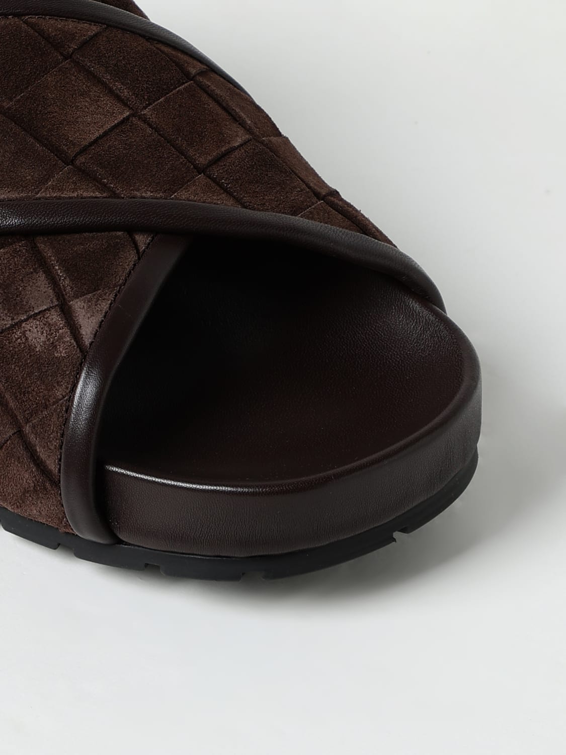 BOTTEGA VENETA SANDALIAS: Zapatos hombre Bottega Veneta, Marrón Oscuro - Img 4