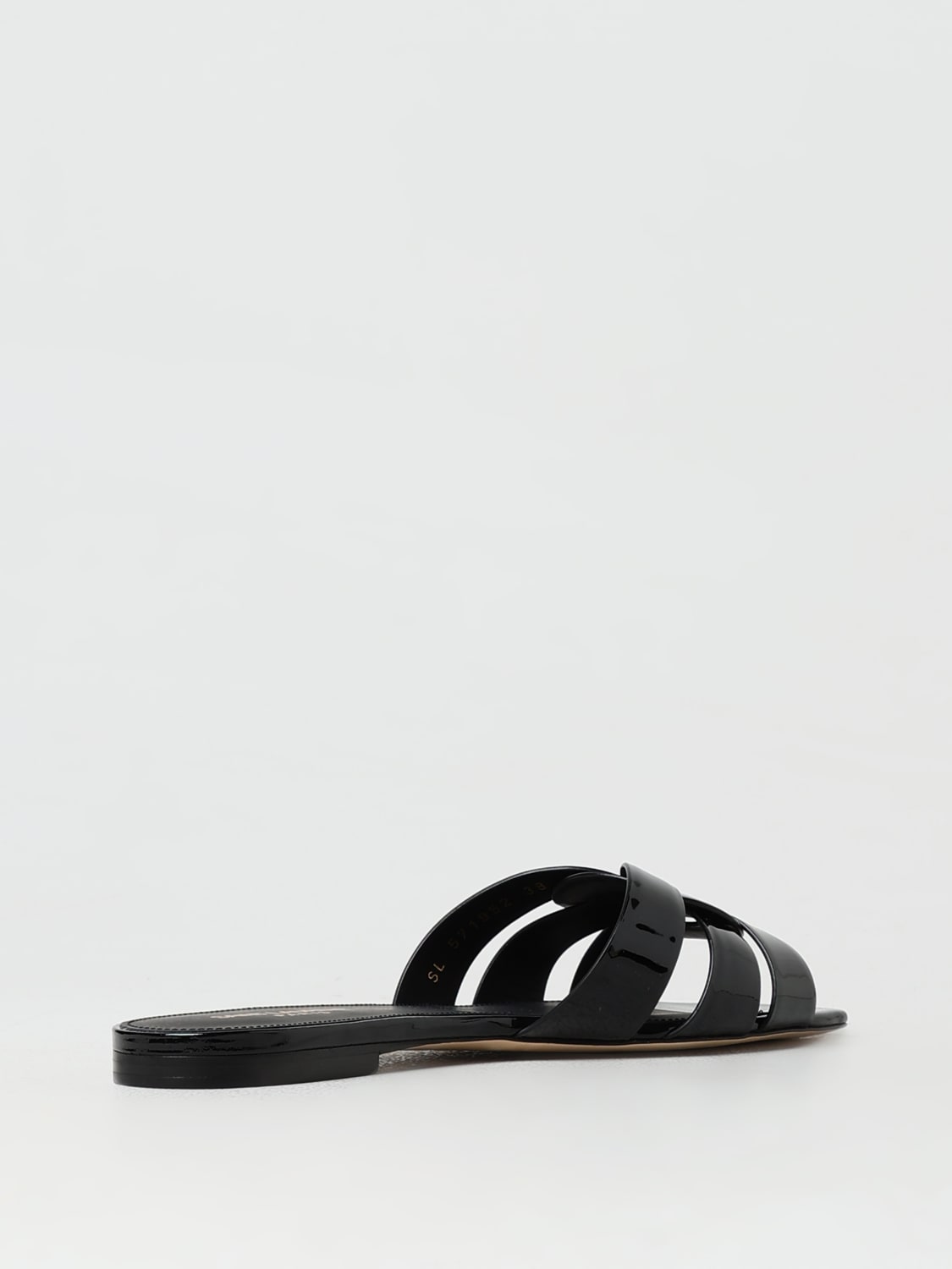 SAINT LAURENT FLAT SANDALS: Shoes woman Saint Laurent, Black - Img 3