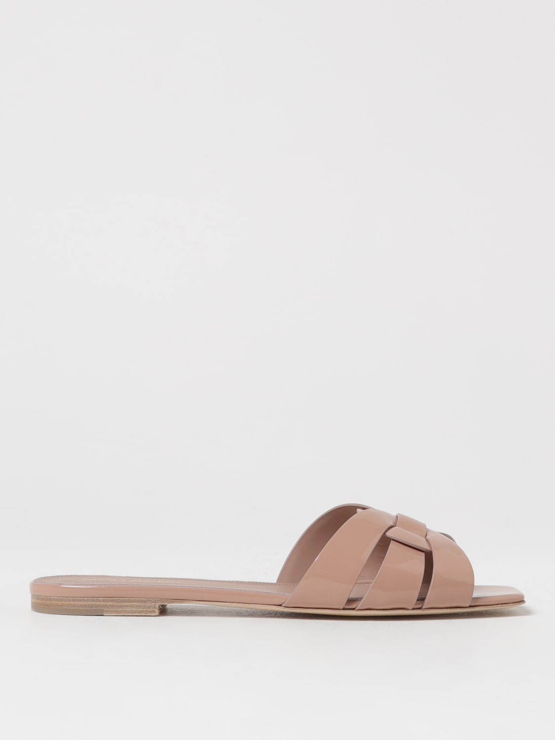 SAINT LAURENT FLAT SANDALS: Shoes woman Saint Laurent, Blush Pink - Img 1