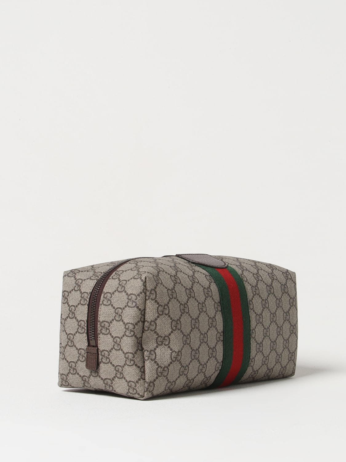 GUCCI BEAUTYCASE: Beauty case Gucci in tessuto GG Supreme, Beige - Img 2