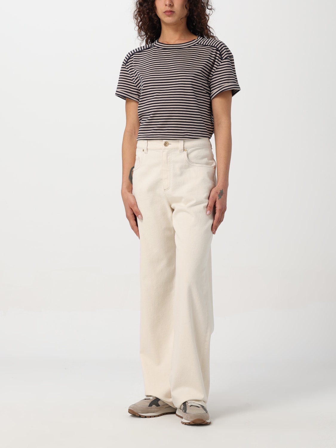 デニム・ジーパン BRUNELLO CUCINELLI Women Denim Pants M0H81P5758 C7192 BEIGE Women's jeans - Designer denim collection | Brunello Cucinelli
