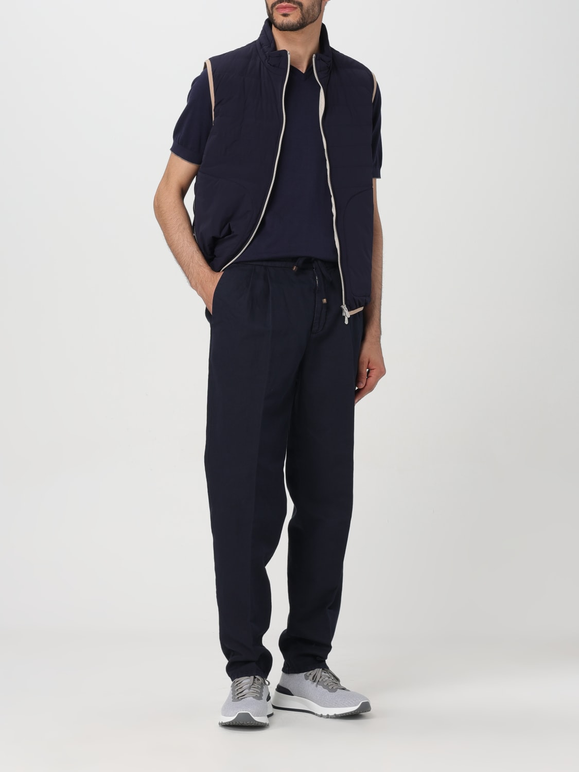 BRUNELLO CUCINELLI SUIT VEST: Brunello Cucinelli men's vest, Navy - Img 2