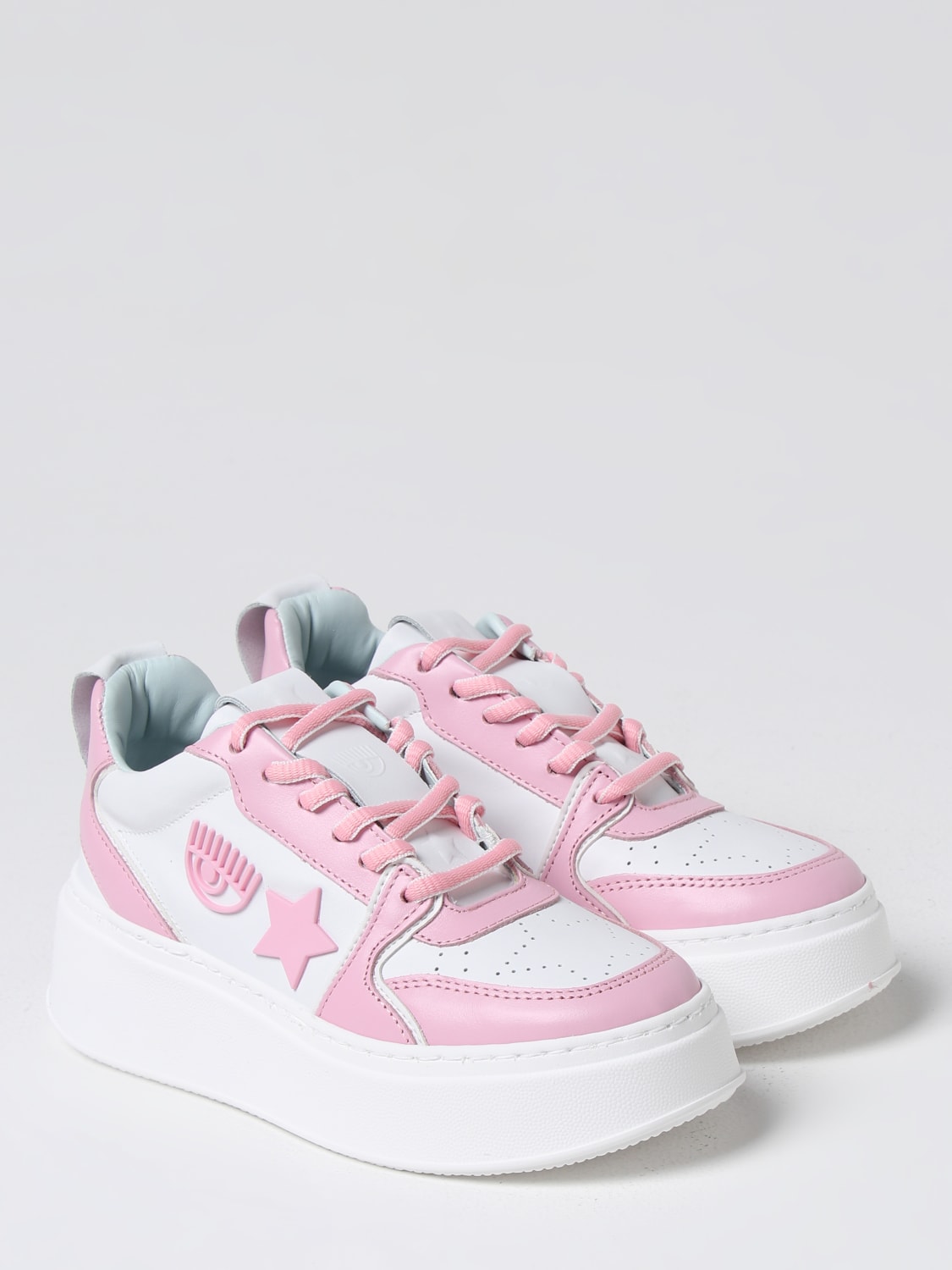 Chiara Ferragni Outlet Chaussures enfant Rose Baskets Chiara Ferragni CFB250 en ligne sur GIGLIO.COM