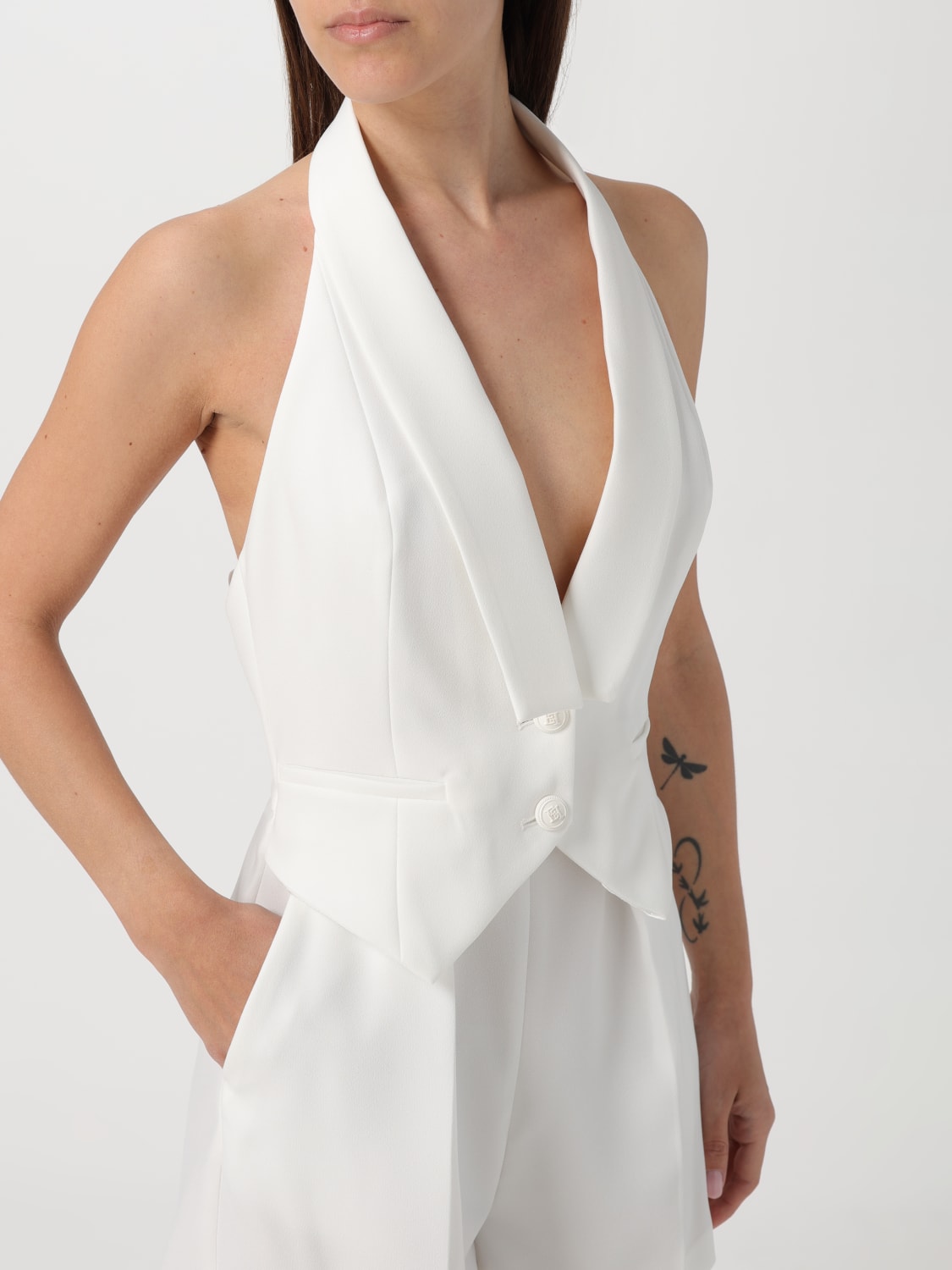 ELISABETTA FRANCHI Dress woman White Elisabetta Franchi jumpsuits TU013 online at GIGLIO.COM