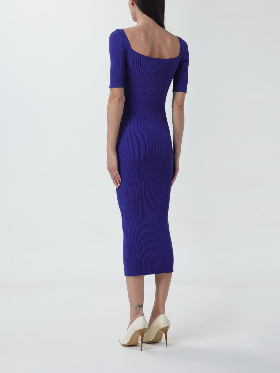 ELISABETTA FRANCHI DRESS: Dress woman Elisabetta Franchi, Indigo - Img 2