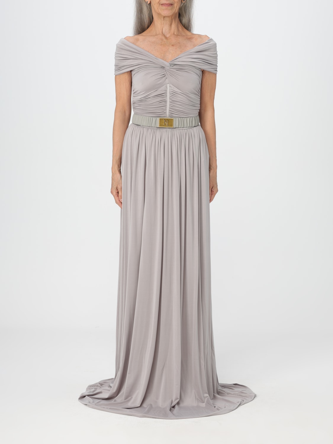 ELISABETTA FRANCHI DRESS: Dress woman Elisabetta Franchi, Pearl - Img 1