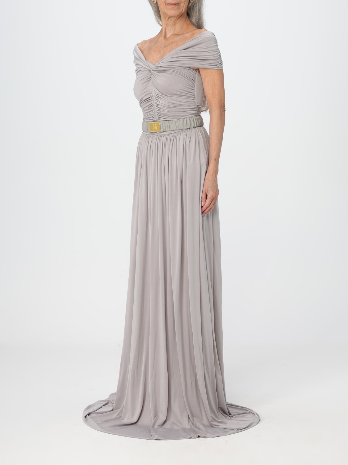 ELISABETTA FRANCHI DRESS: Dress woman Elisabetta Franchi, Pearl - Img 3