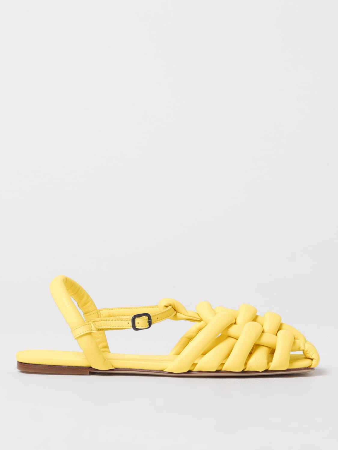 HEREU FLAT SANDALS: Shoes woman Hereu, Yellow - Img 1