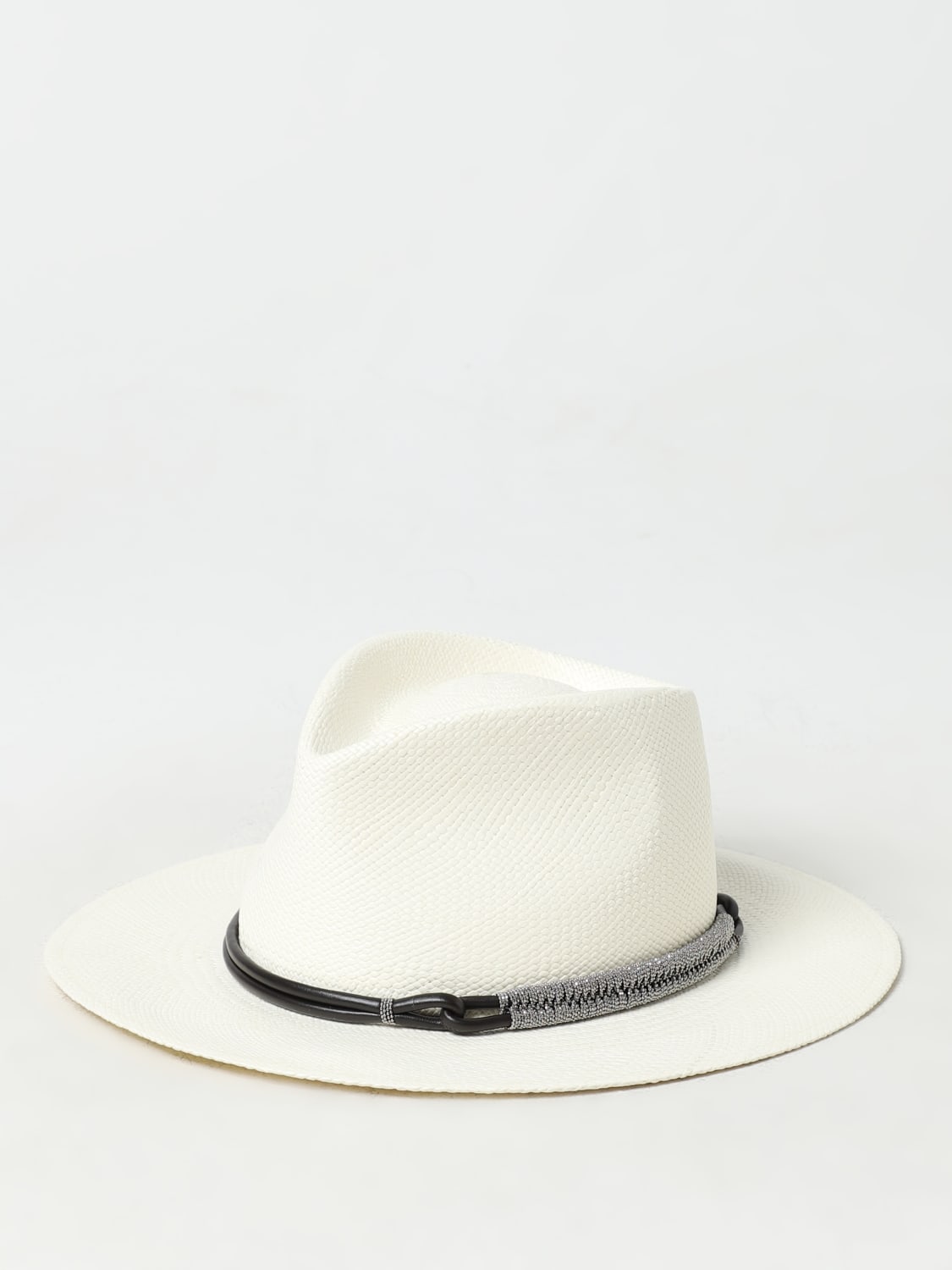 BRUNELLO CUCINELLI: Hat woman - White | Brunello Cucinelli