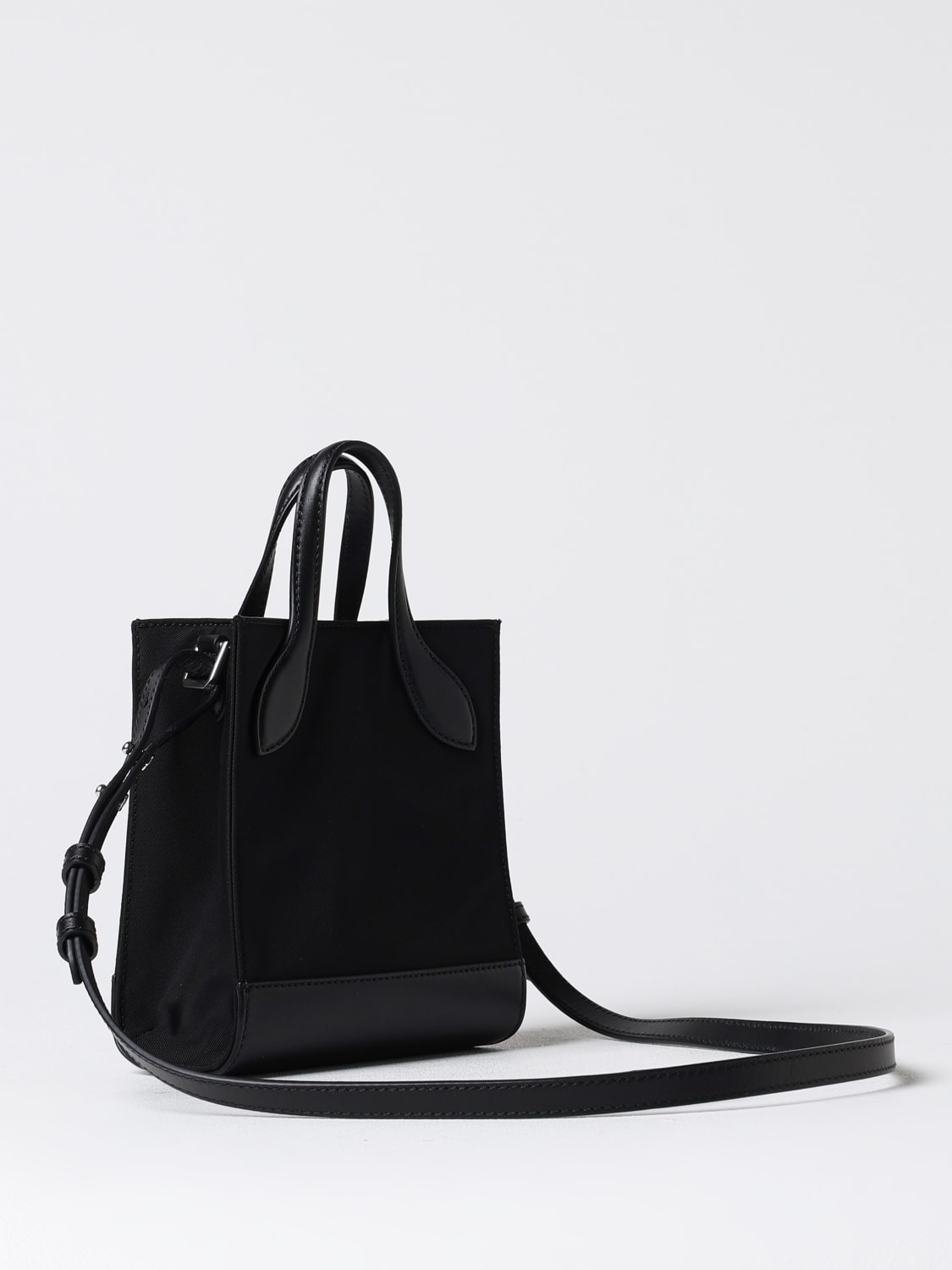 BALLY BORSA MINI: Borsa Mini Bar Bally in nylon e pelle , Nero - Img 3