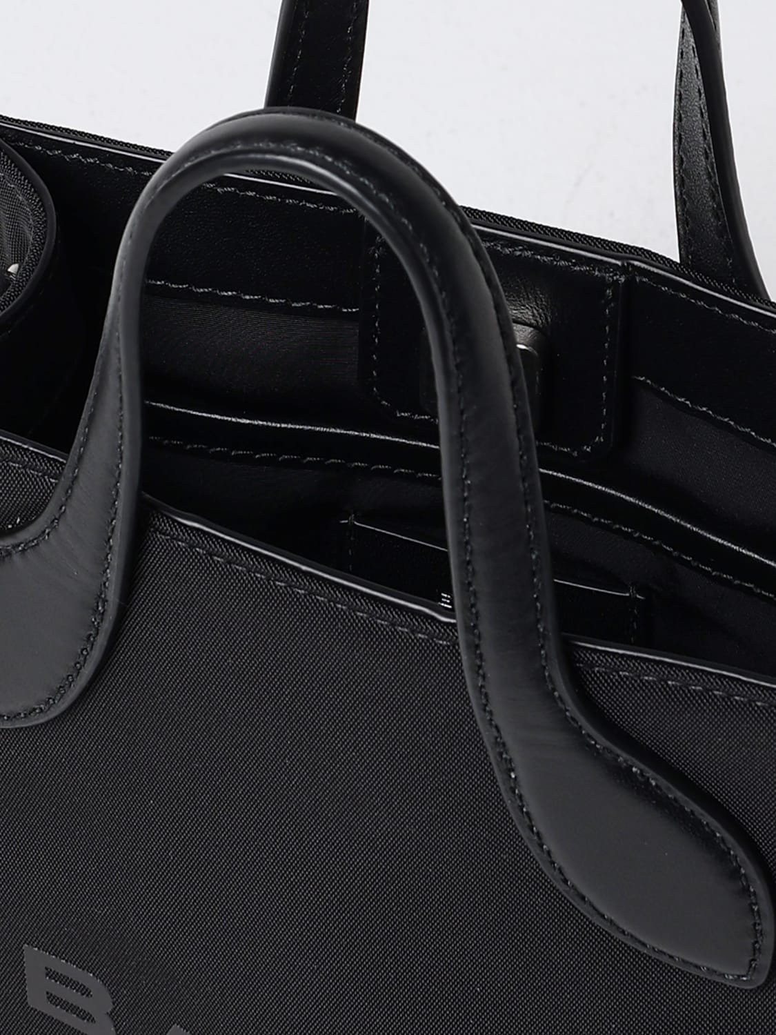 BALLY BORSA MINI: Borsa Mini Bar Bally in nylon e pelle , Nero - Img 5