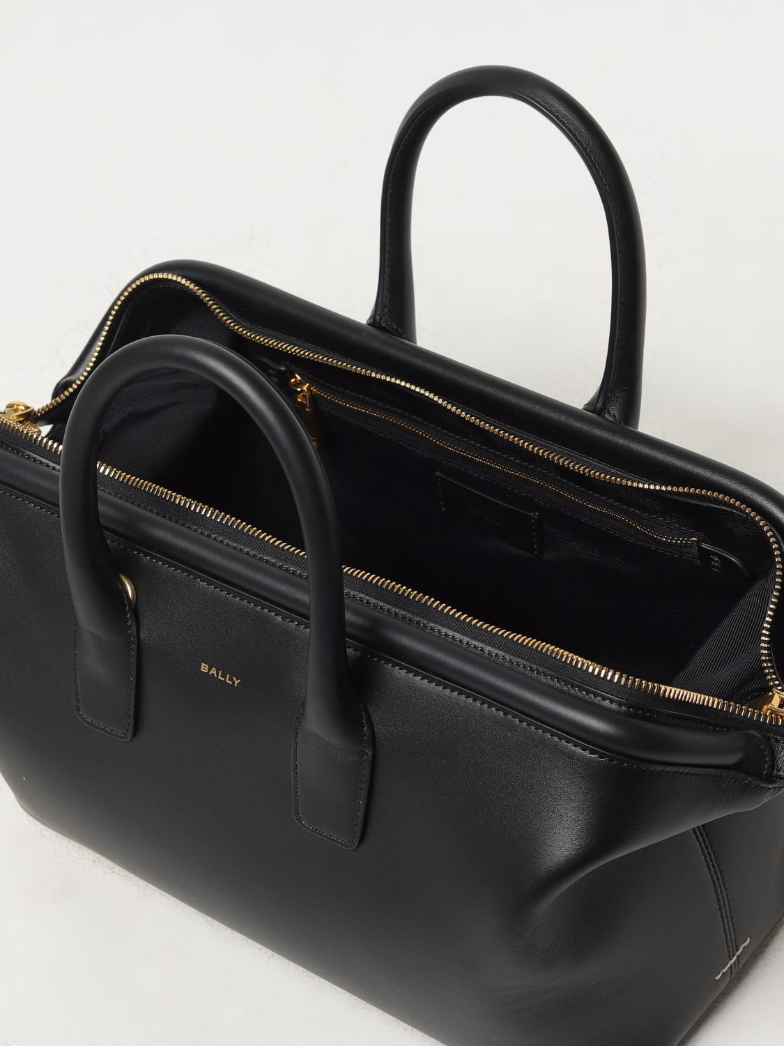 BALLY BORSA A SPALLA: Borsa Belle Bally in pelle , Nero - Img 4