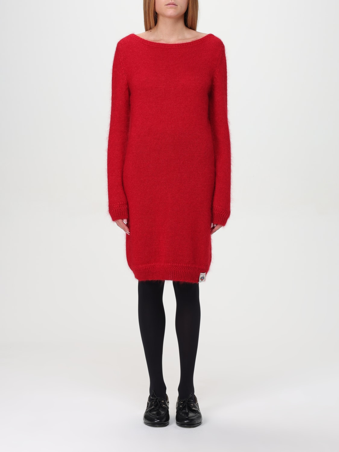 BALLY ABITO: Abito in maglia di seta e mohair Bally, Rosso - Img 1