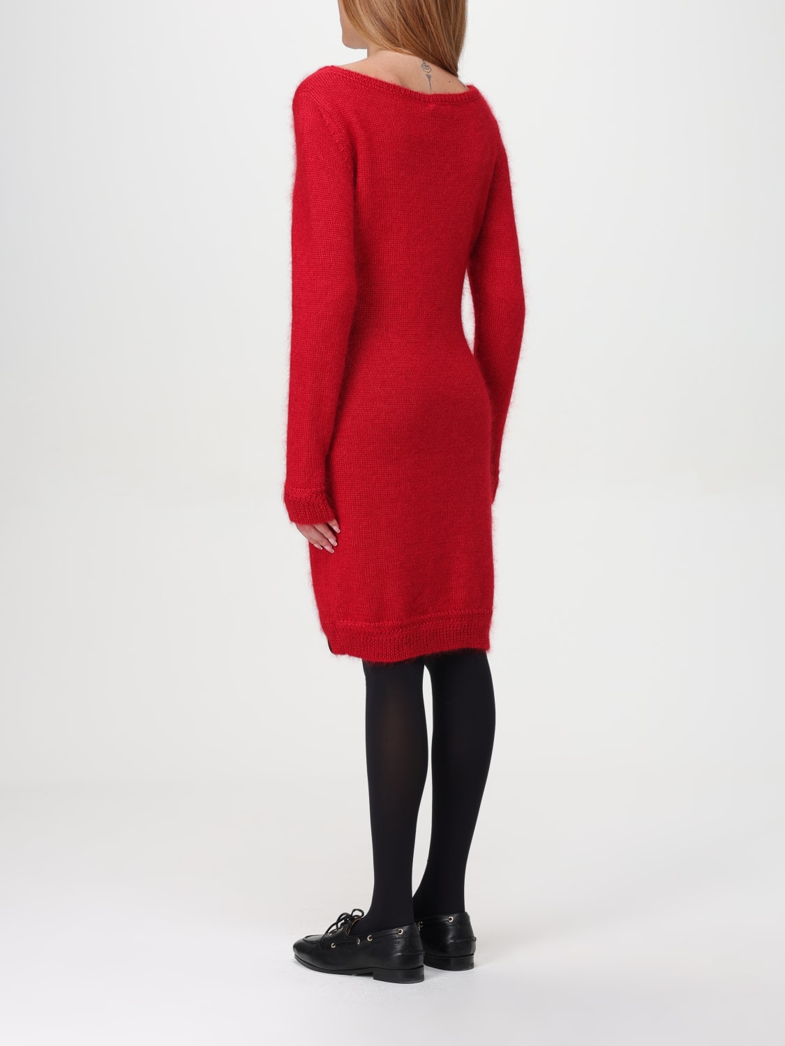 BALLY ABITO: Abito in maglia di seta e mohair Bally, Rosso - Img 3