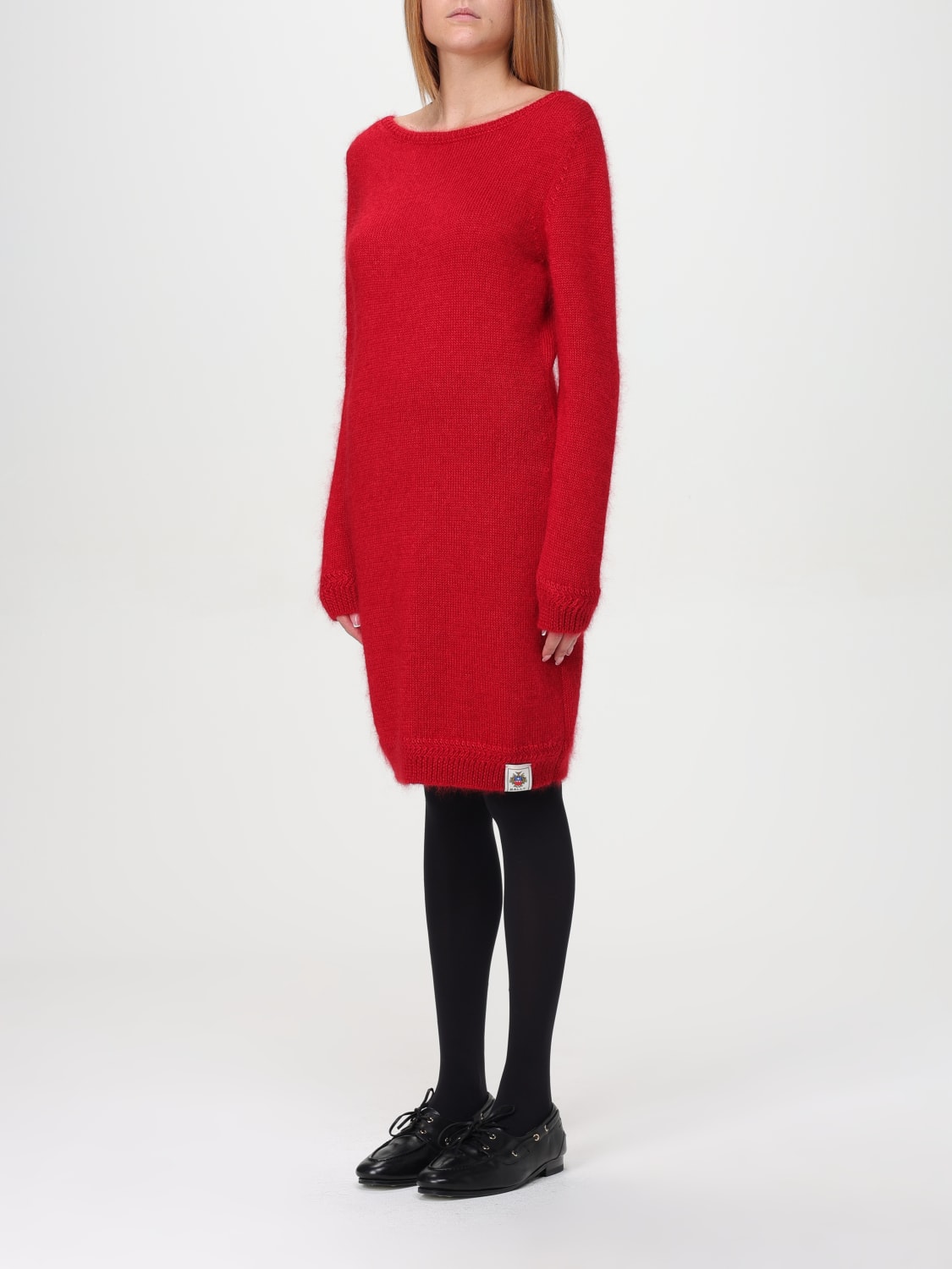 BALLY ABITO: Abito in maglia di seta e mohair Bally, Rosso - Img 4