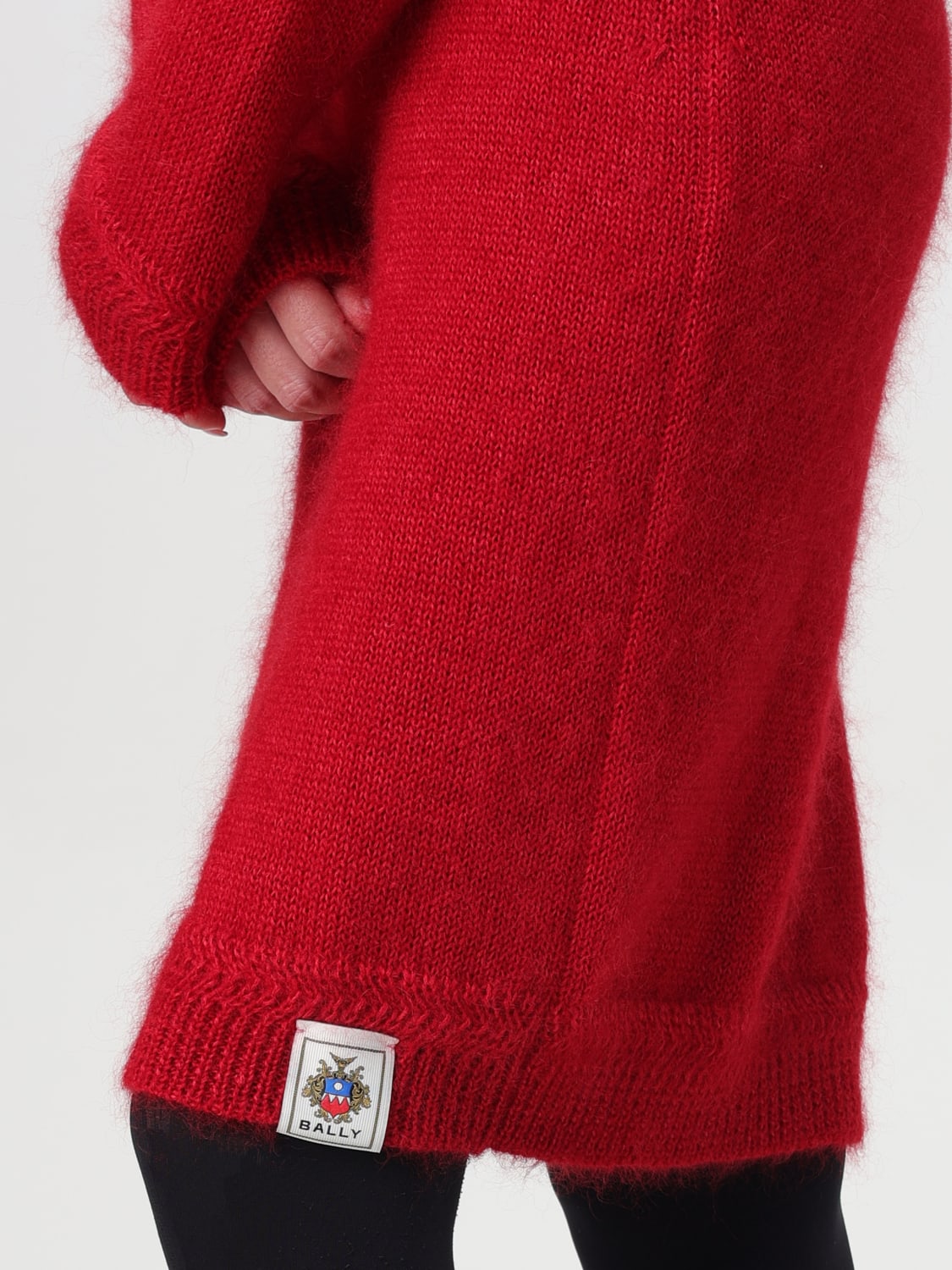 BALLY ABITO: Abito in maglia di seta e mohair Bally, Rosso - Img 5