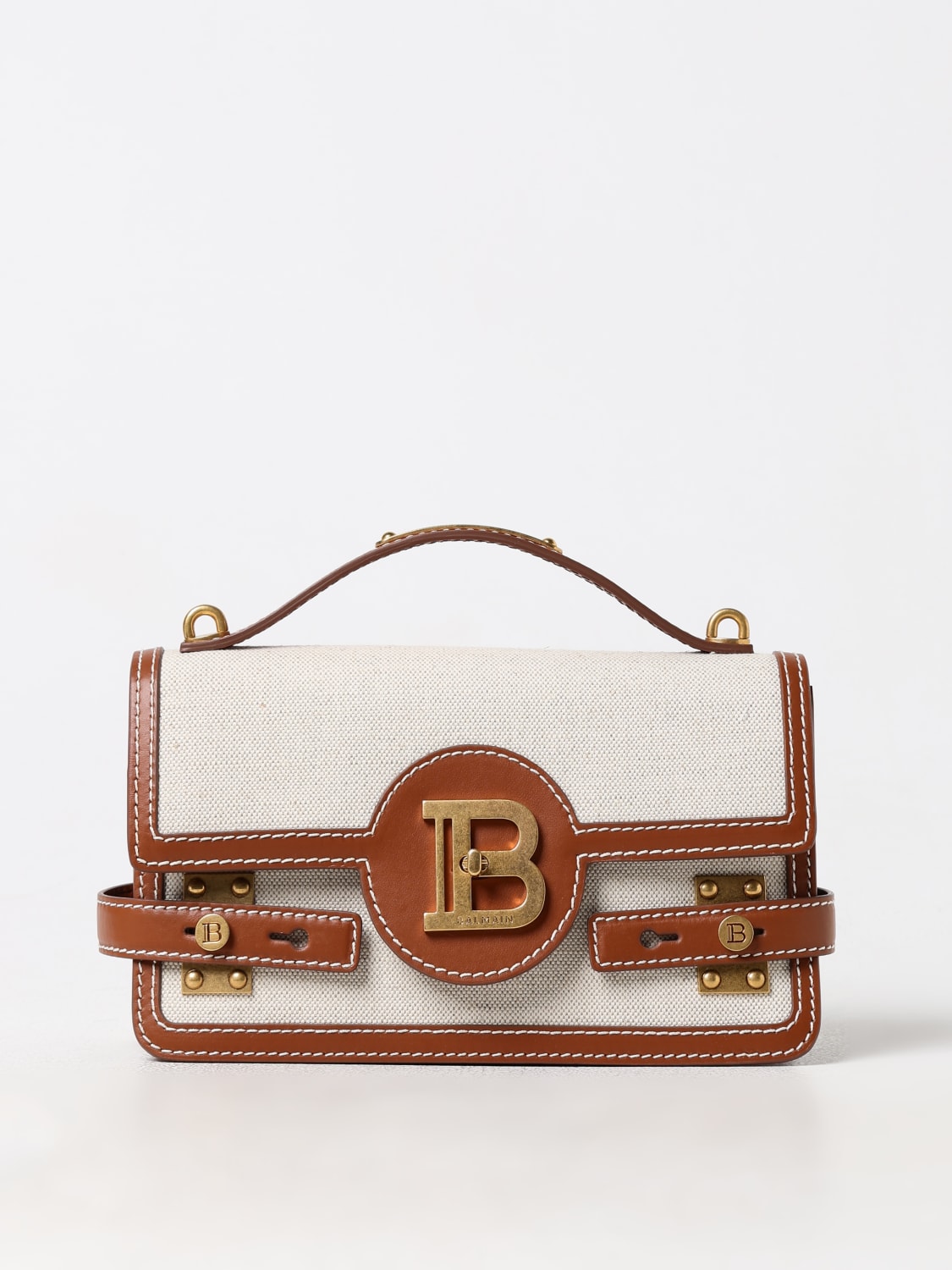 BALMAIN: Shoulder bag woman - Beige | Balmain crossbody bags DN1DA829TCFE  online at GIGLIO.COM