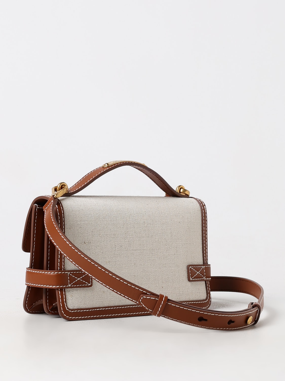 BALMAIN UMHÄNGETASCHE: Schultertasche damen Balmain, Beige - Img 3