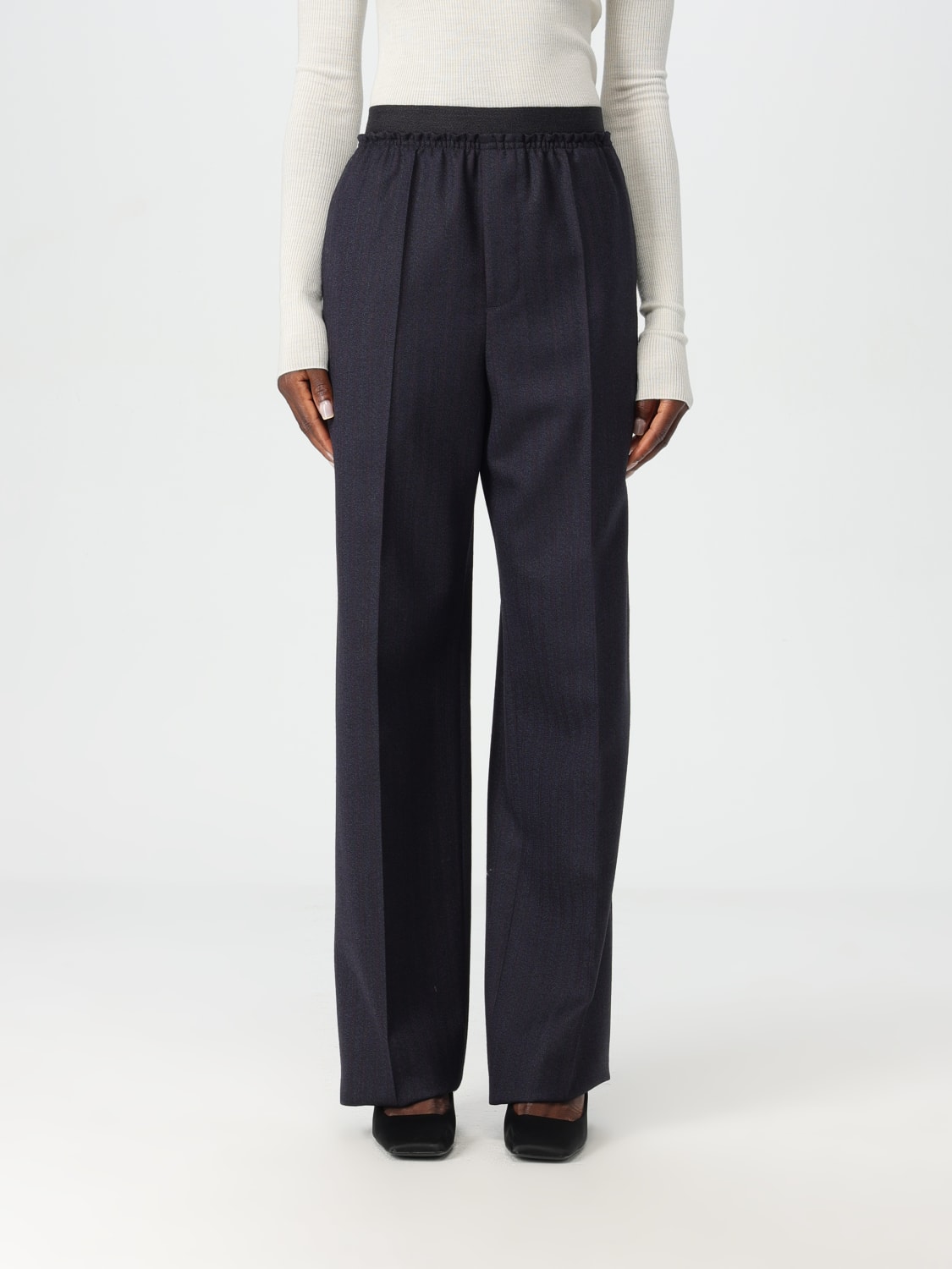 BOTTEGA VENETA PANTS: Pants woman Bottega Veneta, Blue - Img 1