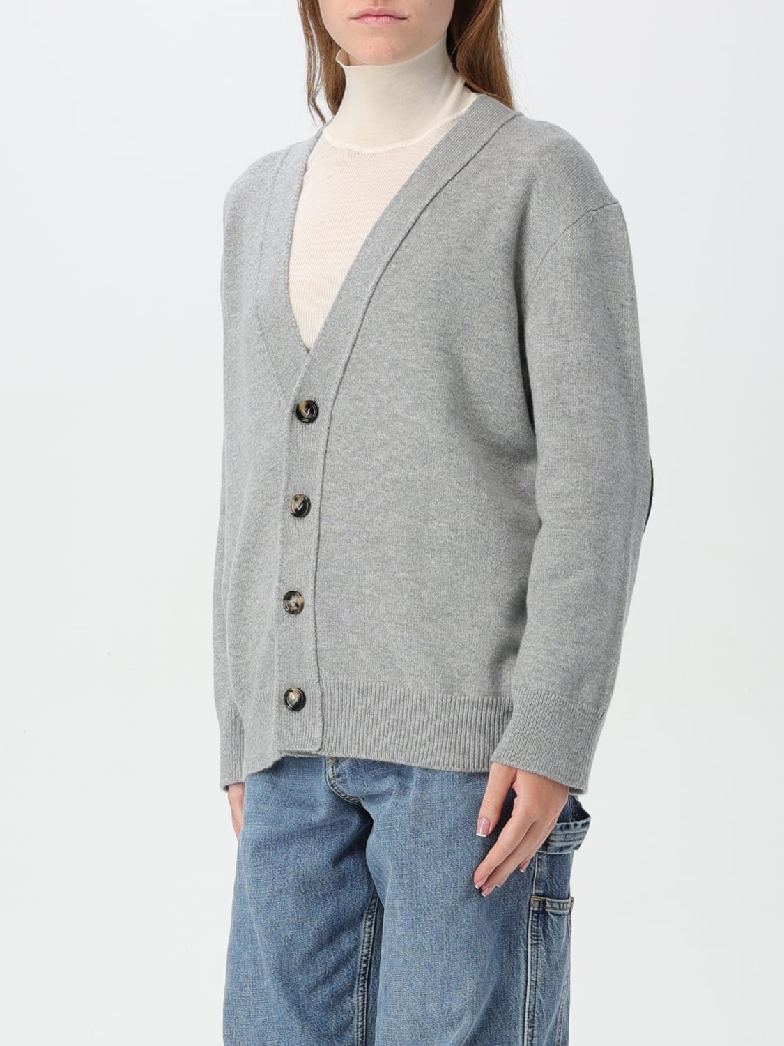 BOTTEGA VENETA CARDIGAN: Cardigan a v Bottega Veneta, Grigio - Img 4