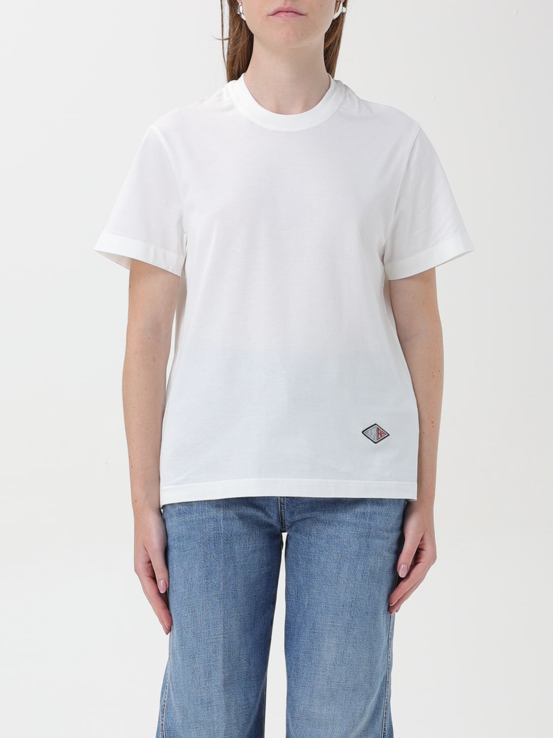 Giglio T-shirt basic Bottega Veneta con mini logo