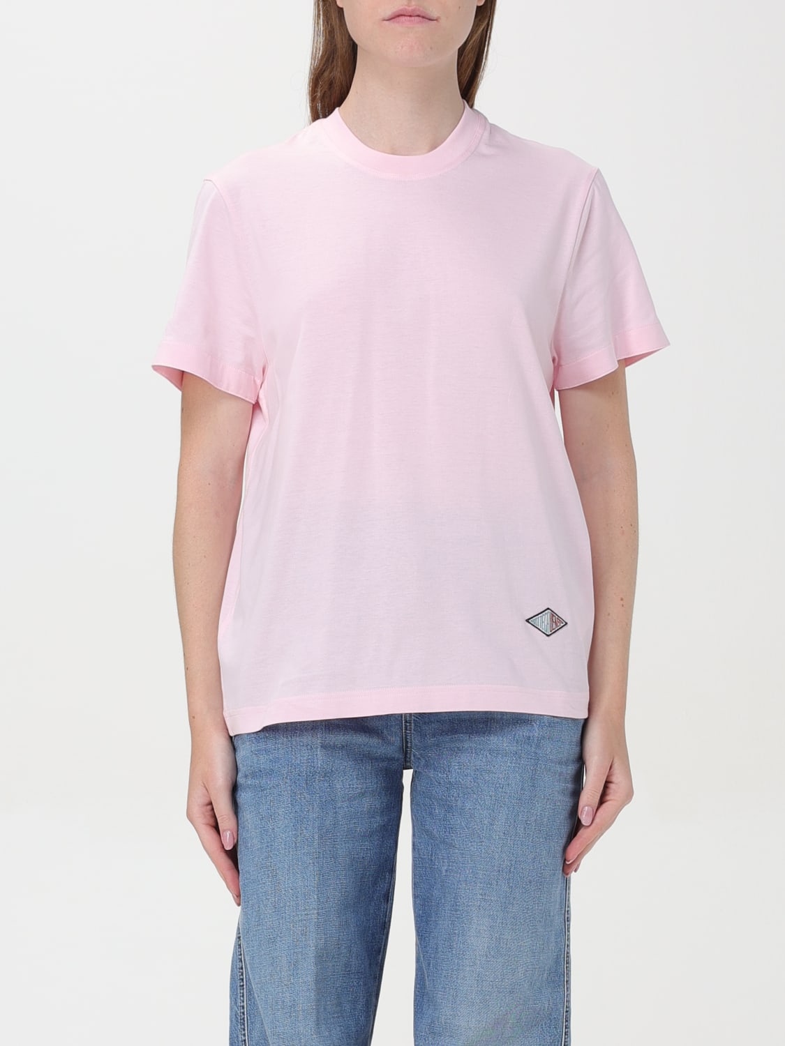 Giglio T-shirt basic Bottega Veneta con mini logo