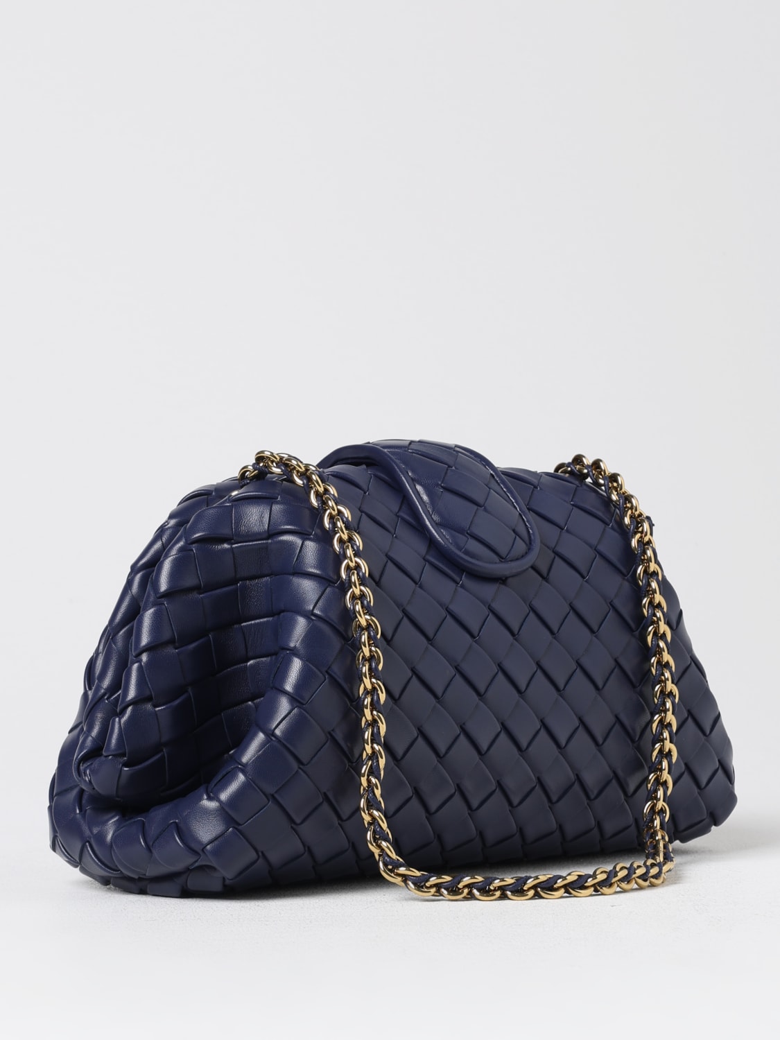 BOTTEGA VENETA CLUTCH: Shoulder bag woman Bottega Veneta, Blue - Img 3