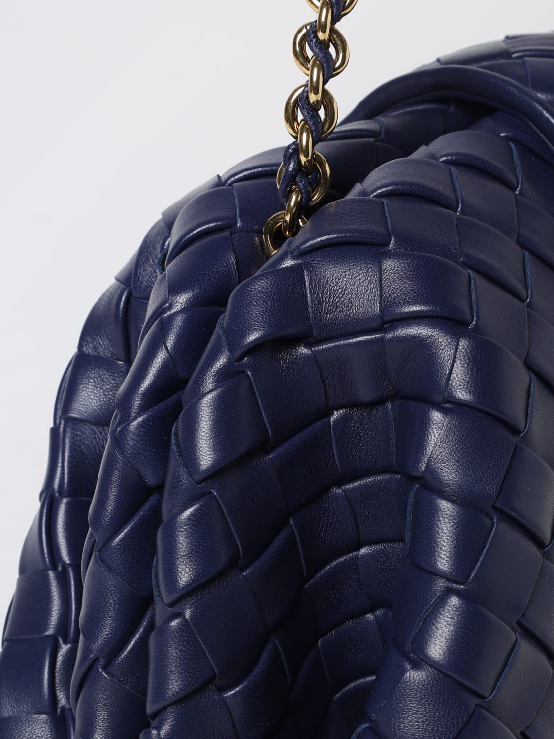 BOTTEGA VENETA CLUTCH: Shoulder bag woman Bottega Veneta, Blue - Img 4