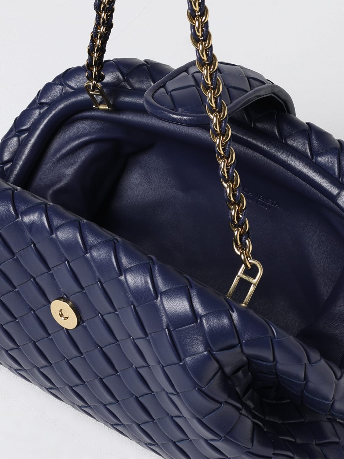 BOTTEGA VENETA CLUTCH: Shoulder bag woman Bottega Veneta, Blue - Img 5