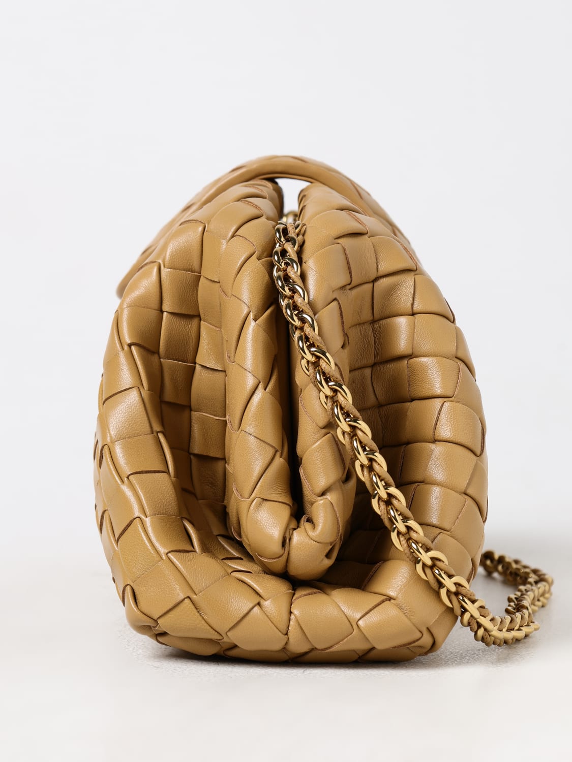 BOTTEGA VENETA CLUTCH: Shoulder bag woman Bottega Veneta, Camel - Img 4