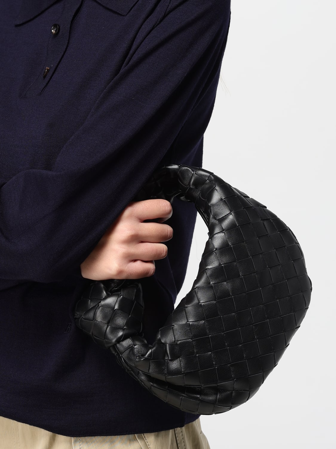 BOTTEGA VENETA MINI BOLSO: Bolso de hombro mujer Bottega Veneta, Negro - Img 2