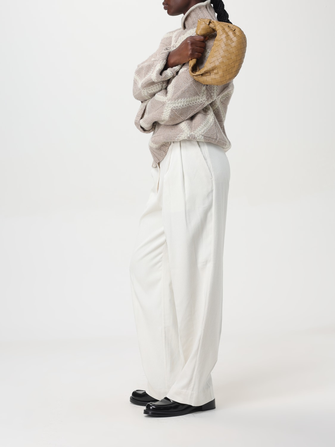 BOTTEGA VENETA MINI BAG: Shoulder bag woman Bottega Veneta, Camel - Img 2