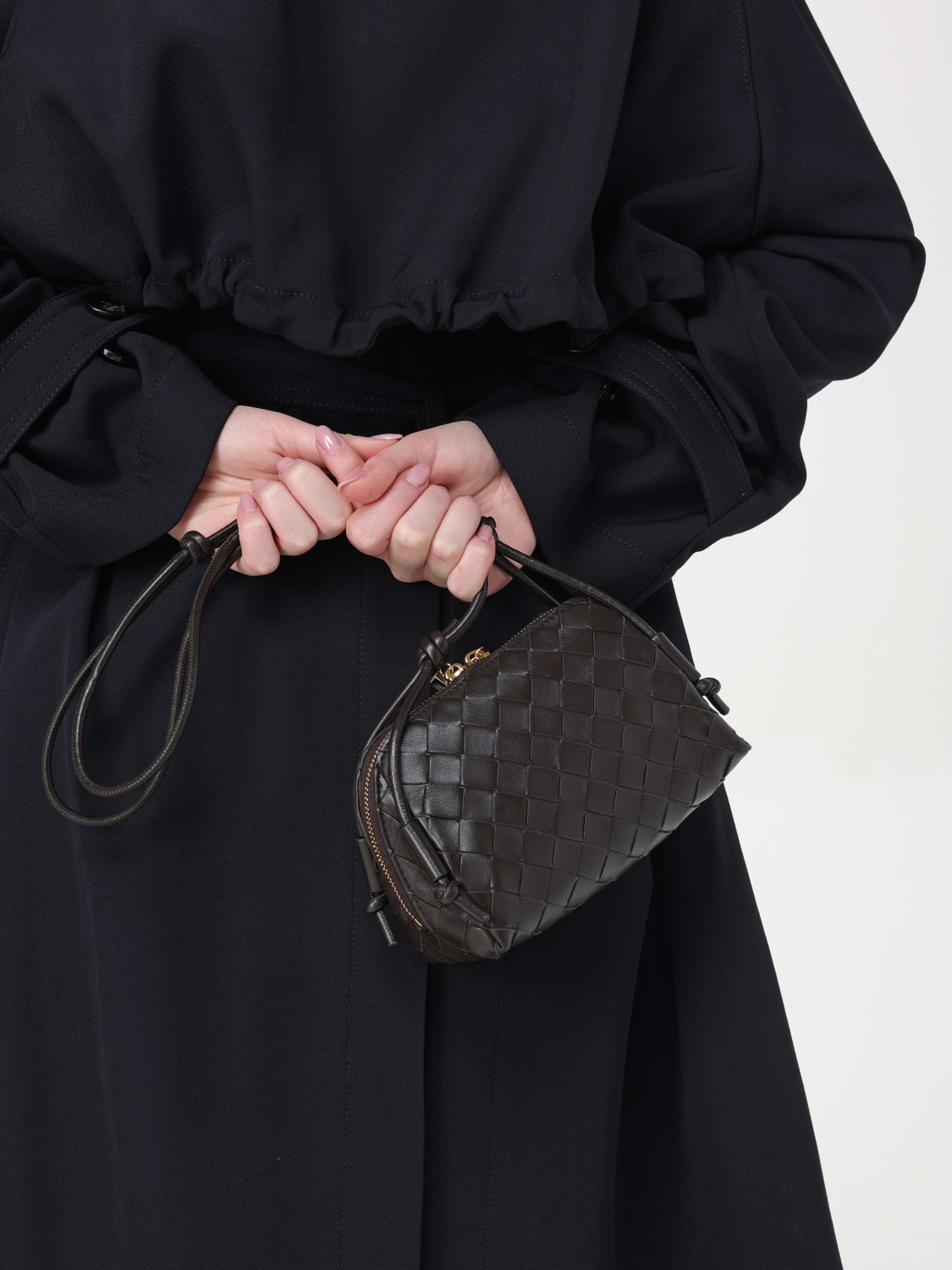 BOTTEGA VENETA MINI BAG: Shoulder bag woman Bottega Veneta, Brown - Img 2