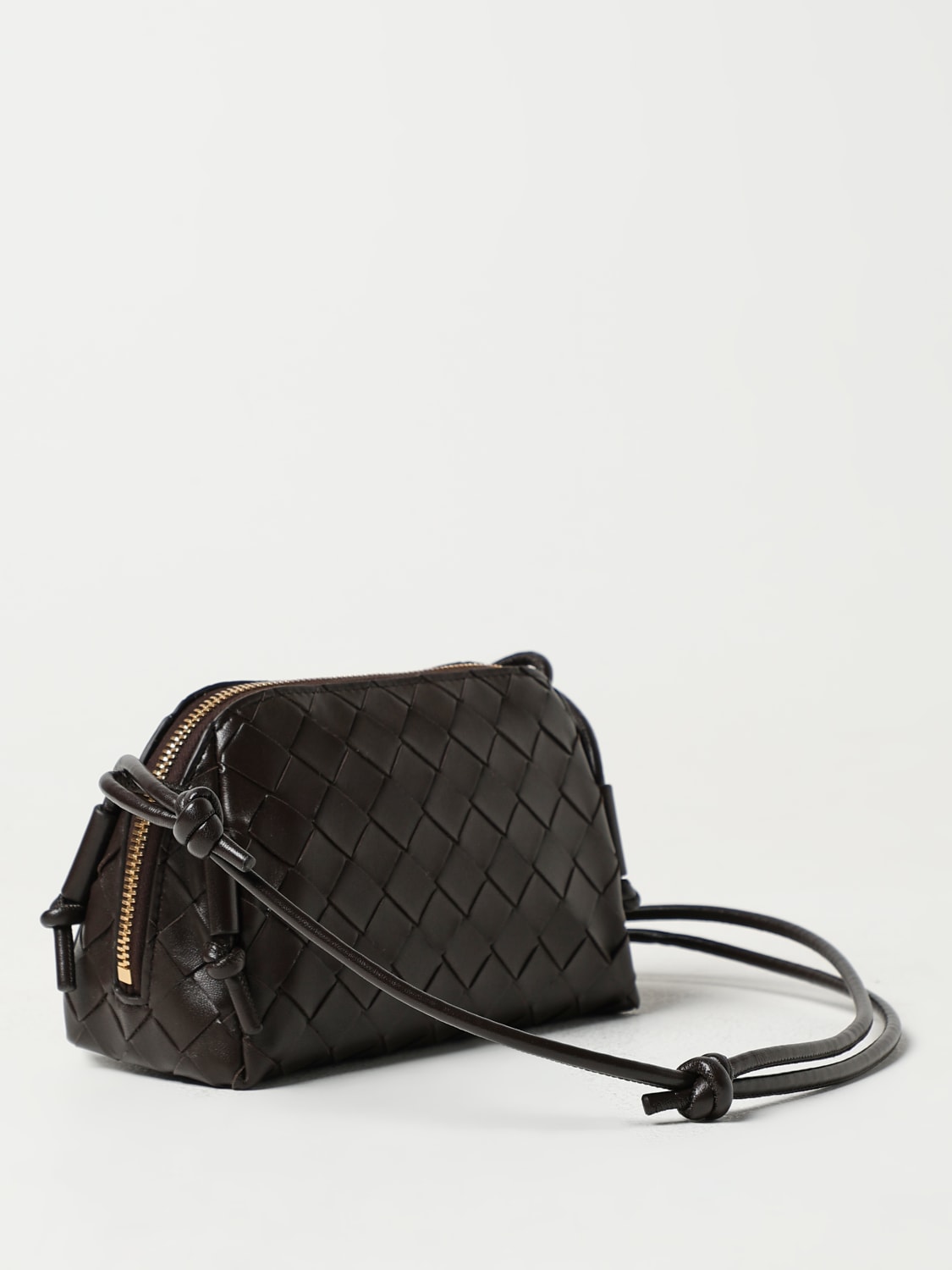 BOTTEGA VENETA MINI BAG: Shoulder bag woman Bottega Veneta, Brown - Img 3