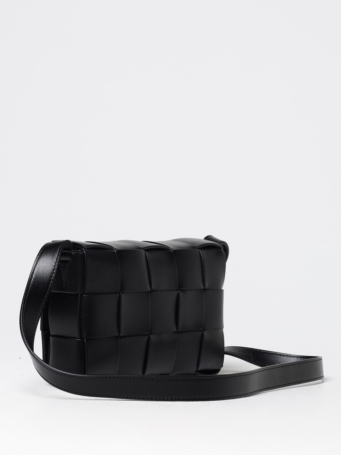 BOTTEGA VENETA BORSA: Borsa Cassette Bottega Veneta in pelle intrecciata, Nero - Img 3