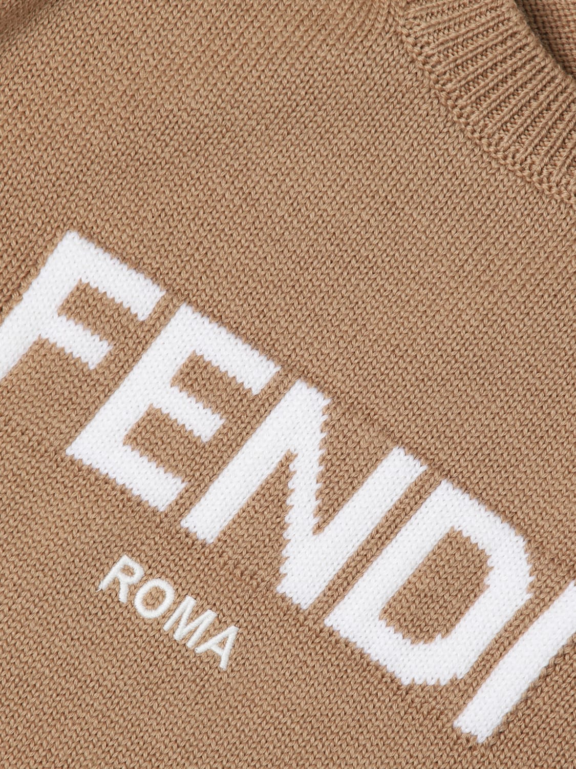 FENDI SWEATER: Sweater kids Fendi Kids, Beige - Img 3